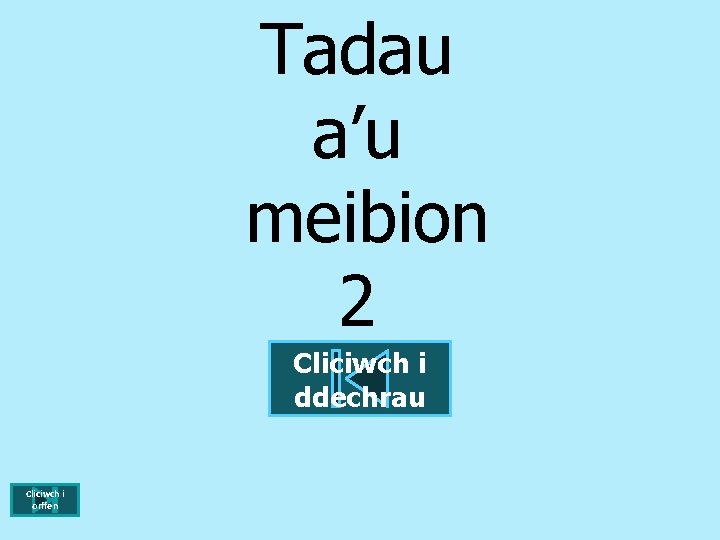 Tadau a’u meibion 2 Cliciwch i ddechrau Cliciwch i orffen 