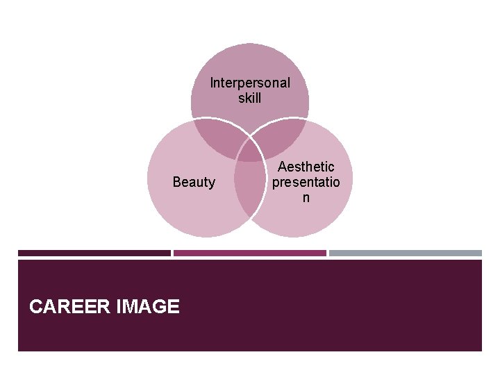 Interpersonal skill Beauty CAREER IMAGE Aesthetic presentatio n Interpersonal skill Beauty CAREER IMAGE Aesthetic presentatio n