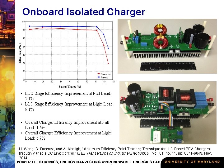 Onboard Isolated Charger • LLC Stage Efficiency Improvement at Full Load: 2. 1% •