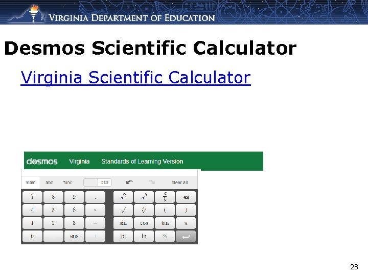 Desmos Scientific Calculator Virginia Scientific Calculator 28 