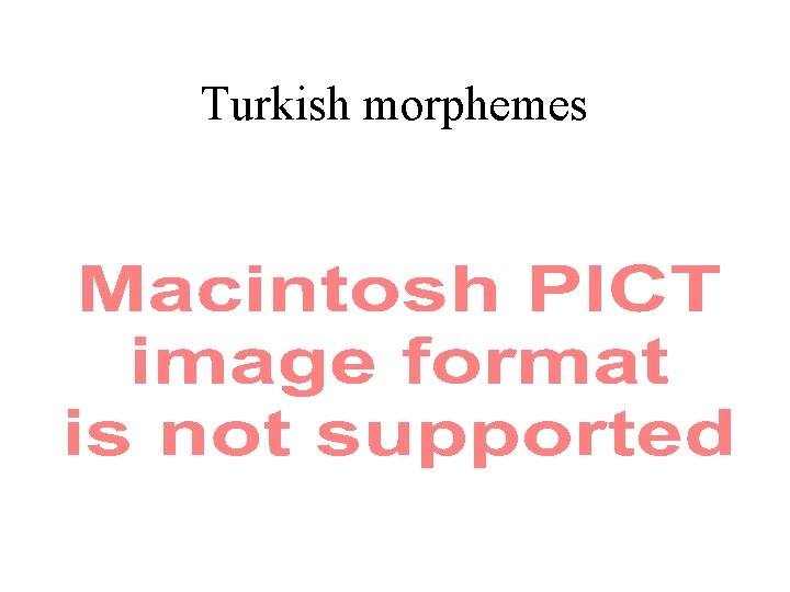 Turkish morphemes 