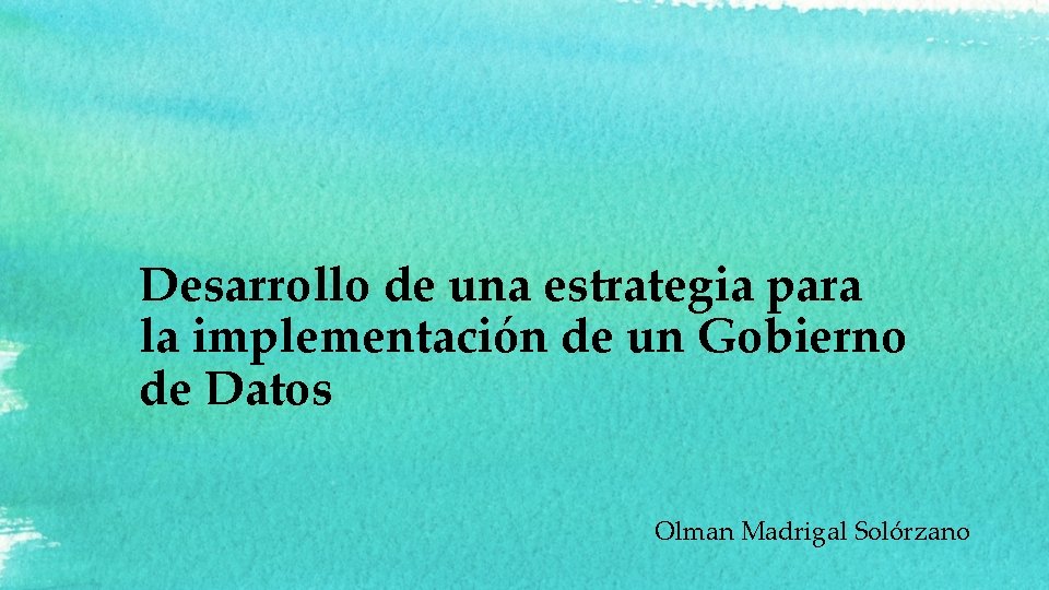 Desarrollo de una estrategia para la implementacin de
