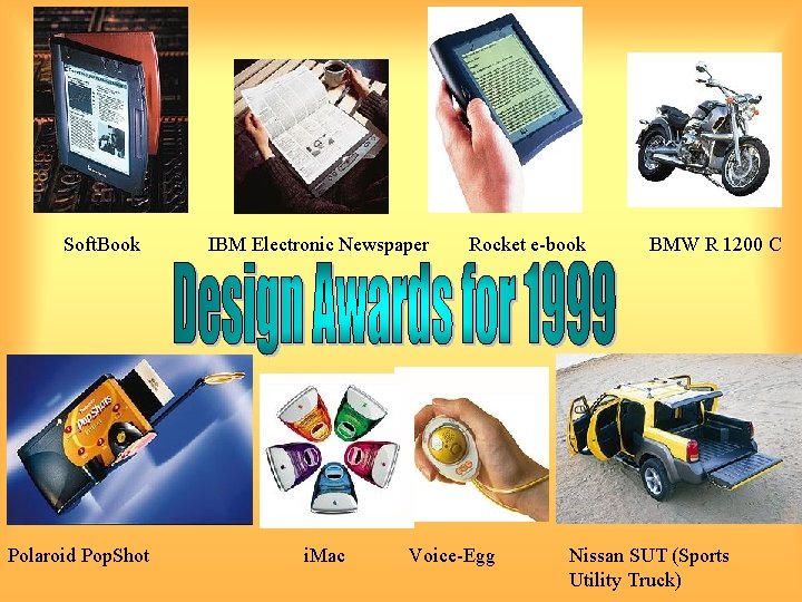 Soft. Book Polaroid Pop. Shot IBM Electronic Newspaper i. Mac Rocket e-book Voice-Egg BMW