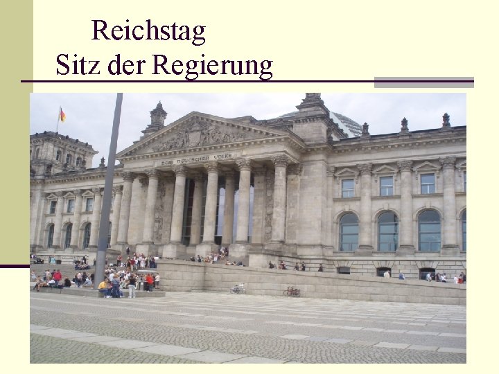 Reichstag Sitz der Regierung 