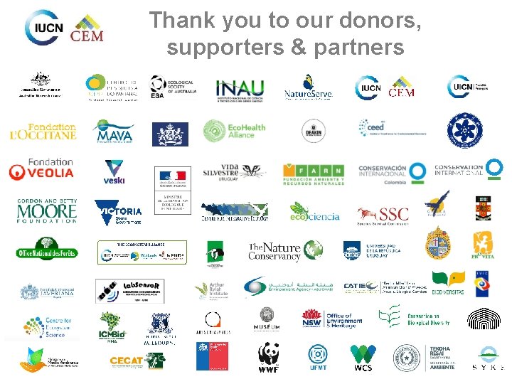 Thank you to our donors, supporters & partners 