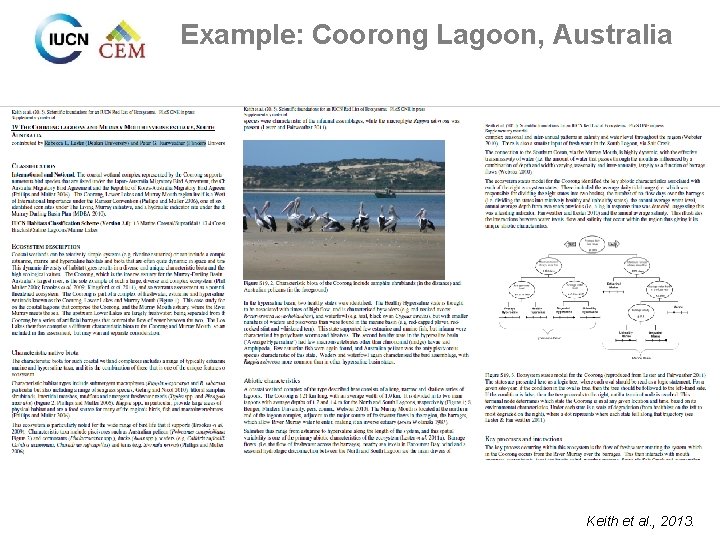Example: Coorong Lagoon, Australia Keith et al. , 2013. 