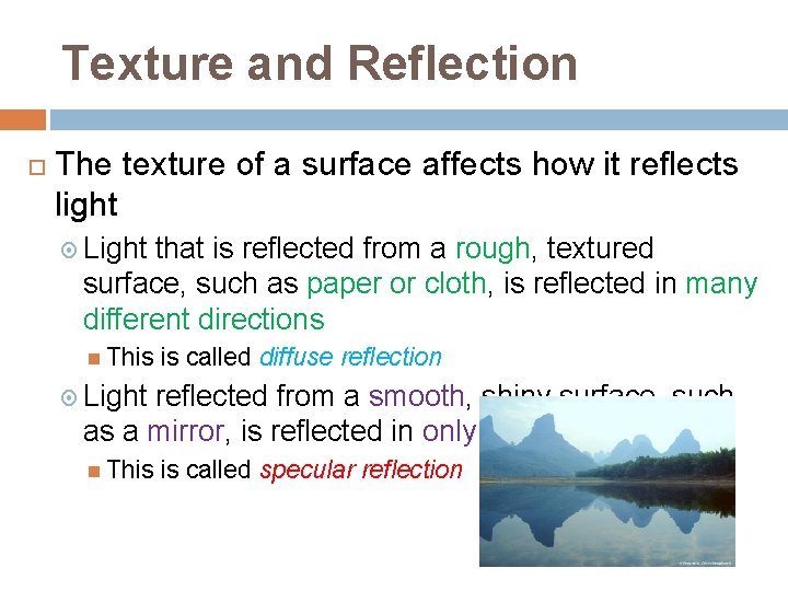 FLAT MIRRORS Chapter 13 Section 2 Learning Targets