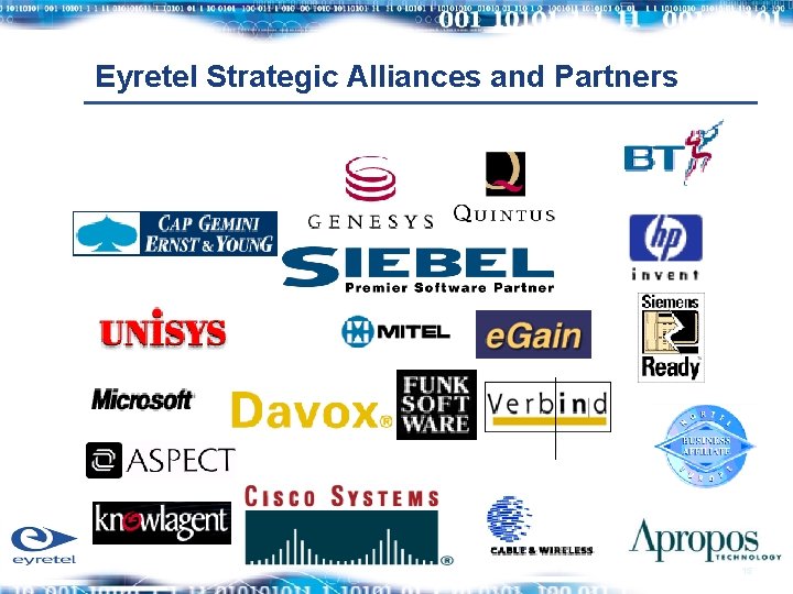 Eyretel Strategic Alliances and Partners 15 