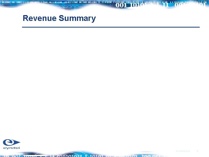 Revenue Summary syndicat. ppt 9 