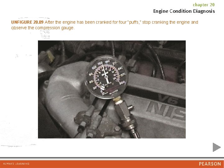 chapter 20 Engine Condition Diagnosis UNFIGURE 20. 09 After the engine has been cranked