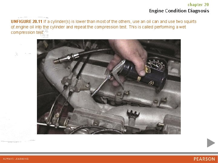 chapter 20 Engine Condition Diagnosis UNFIGURE 20. 11 If a cylinder(s) is lower than