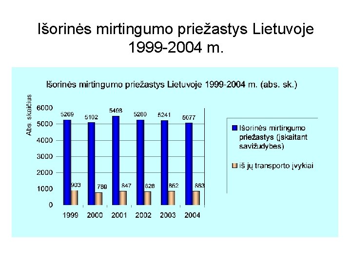 Išorinės mirtingumo priežastys Lietuvoje 1999 -2004 m. 