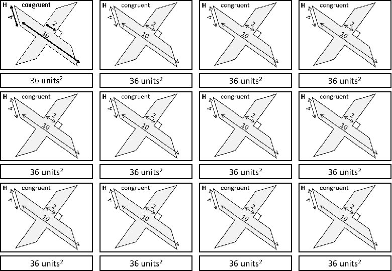 congruent 4 H 2 10 36 units 2 