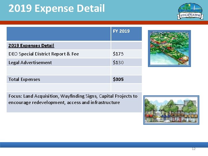 2019 Expense Detail FY 2019 Expenses Detail DEO Special District Report & Fee $175
