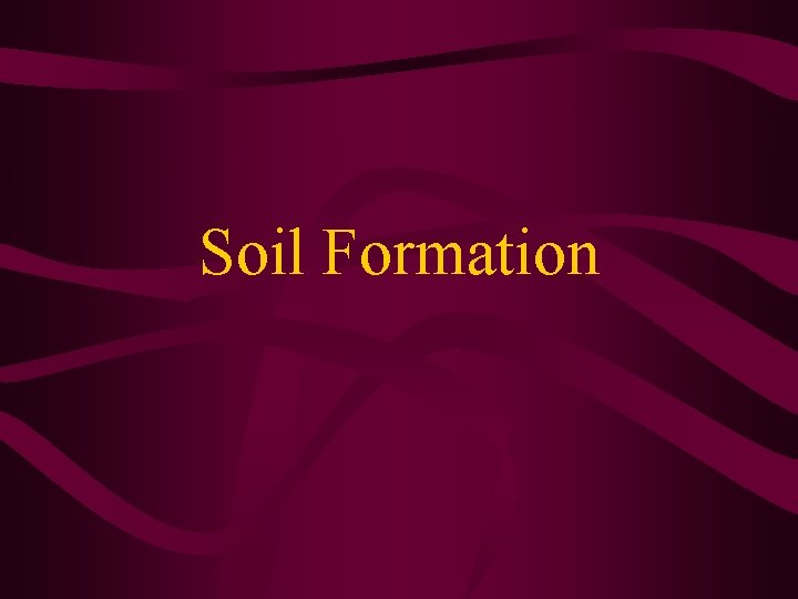 Soil Formation 