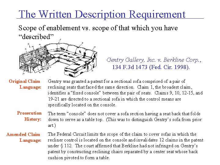 The Written Description Requirement Scope of enablement vs. scope of that which you have