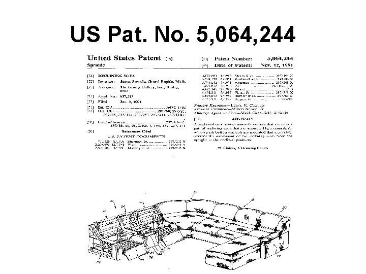 US Pat. No. 5, 064, 244 