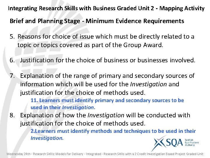 Integrating Research Skills with Business Graded Unit 2 - Mapping Activity Brief and Planning