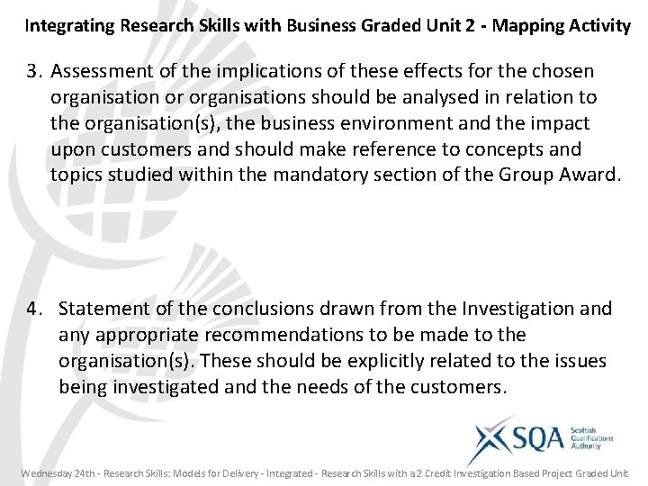 Integrating Research Skills with Business Graded Unit 2 - Mapping Activity 3. Assessment of