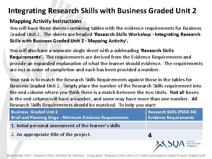 Integrating Research Skills with Business Graded Unit 2 Mapping Activity Instructions You will have