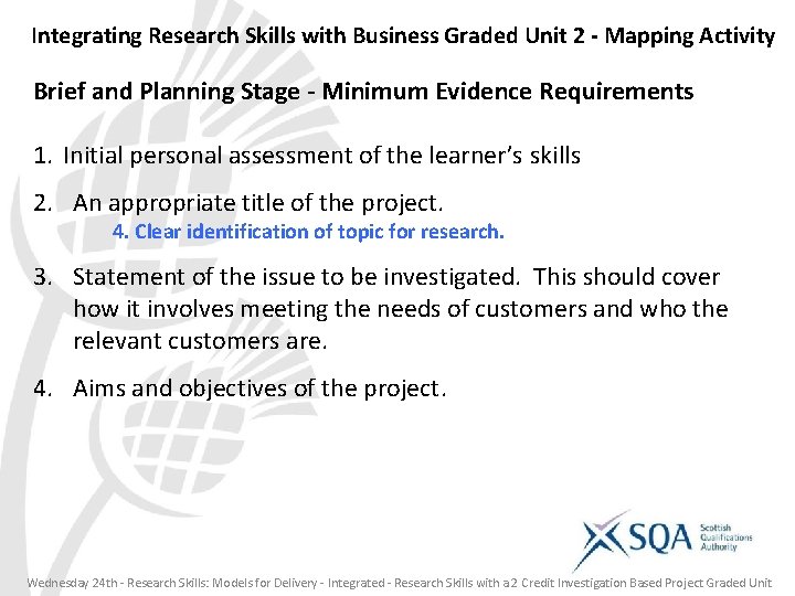 Integrating Research Skills with Business Graded Unit 2 - Mapping Activity Brief and Planning