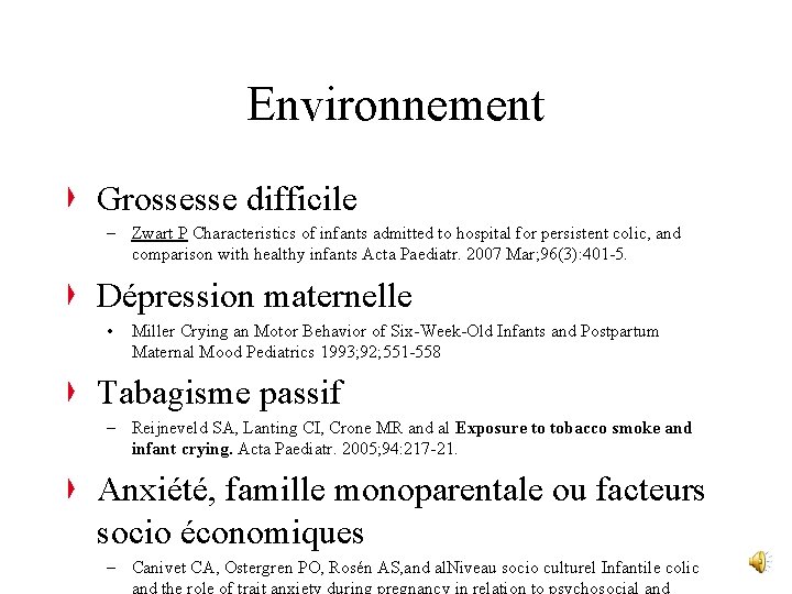 Environnement Grossesse difficile – Zwart P Characteristics of infants admitted to hospital for persistent