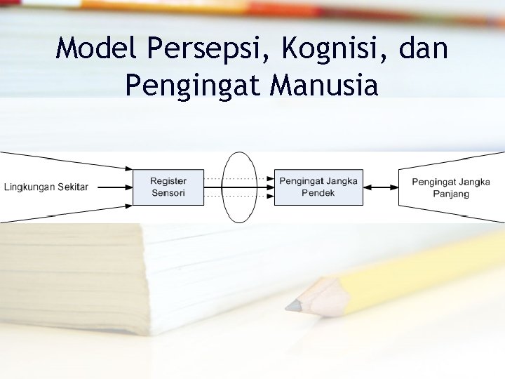 Model Persepsi, Kognisi, dan Pengingat Manusia 