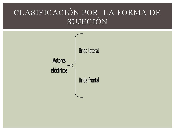 CLASIFICACIÓN POR LA FORMA DE SUJECIÓN 