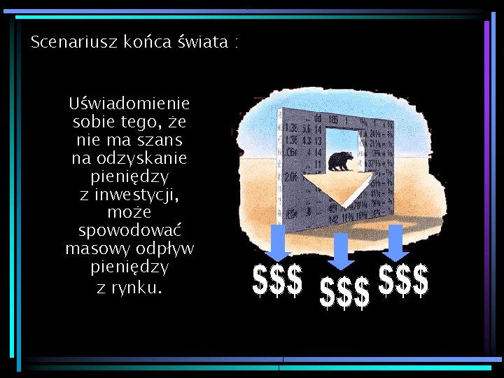 Scenariusz końca świata : Uświadomienie sobie tego, że nie ma szans na odzyskanie pieniędzy