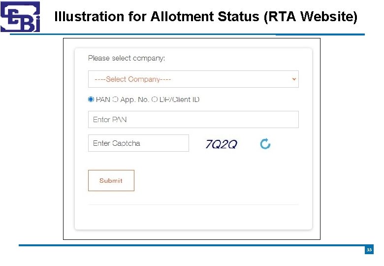 Illustration for Allotment Status (RTA Website) 33 