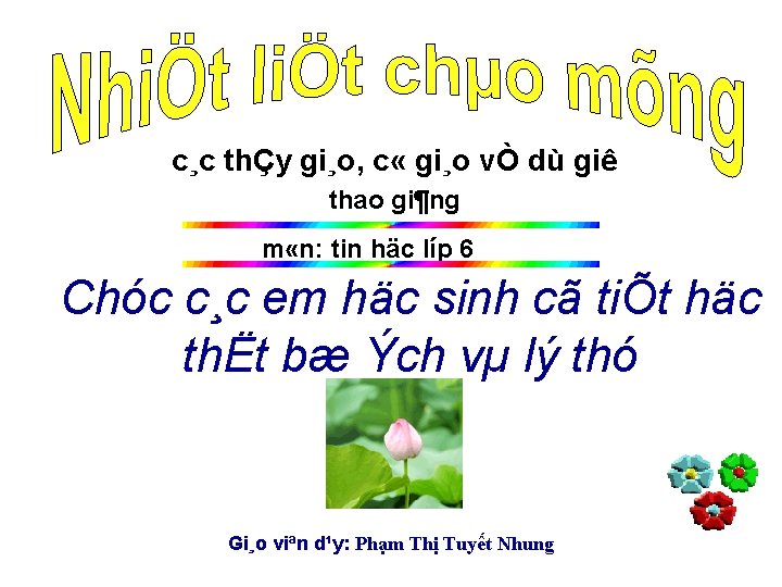 c¸c thÇy gi¸o, c « gi¸o vÒ dù giê thao gi¶ng m «n: tin