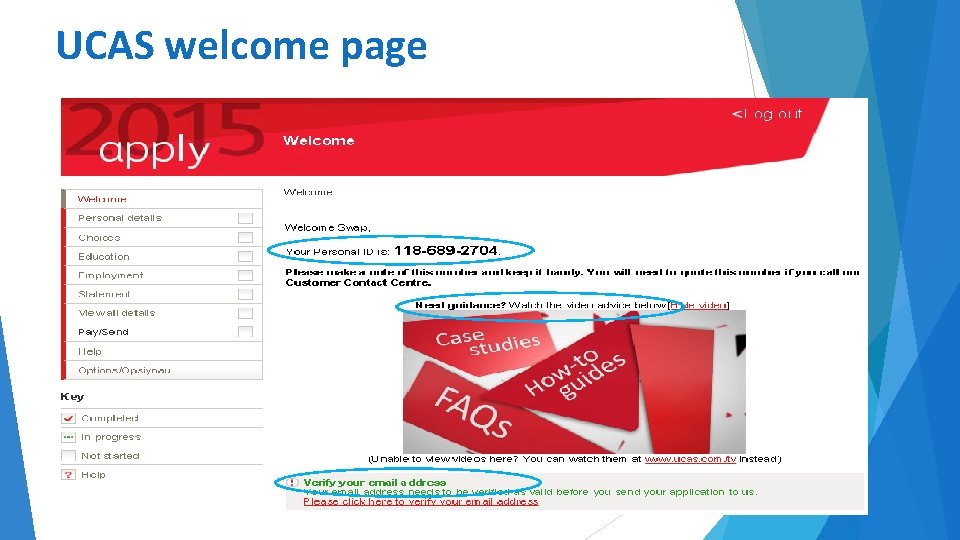 UCAS welcome page 12 