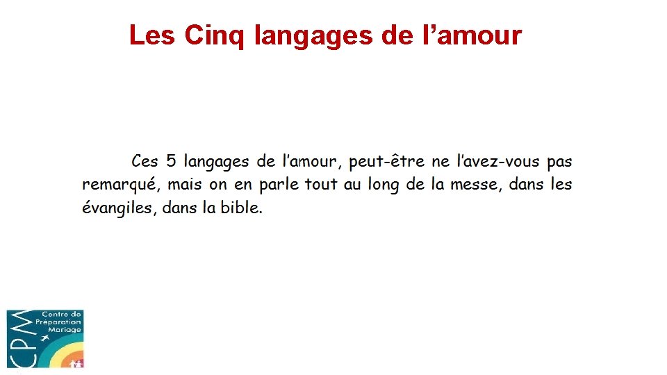 Les Cinq langages de l’amour 