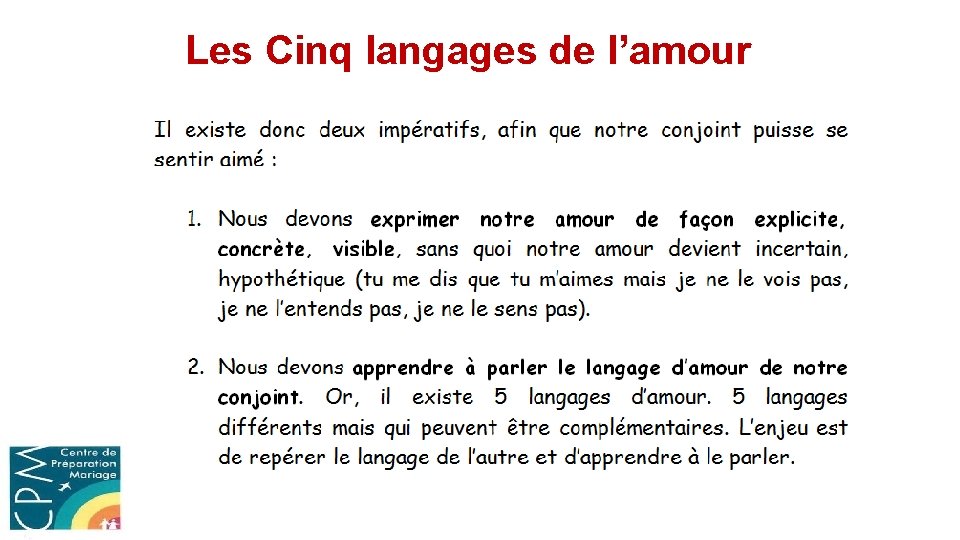 Les Cinq langages de l’amour 