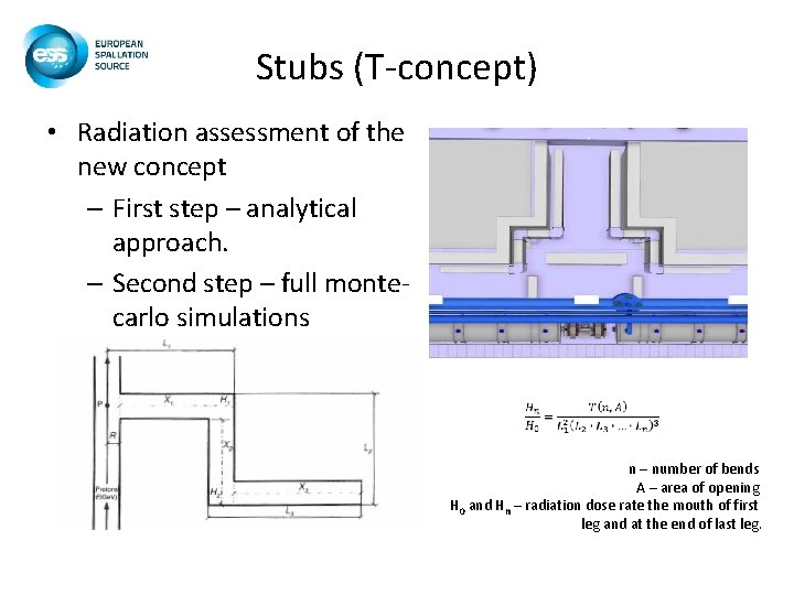 Stubs (T-concept) • Radiation assessment of the new concept – First step – analytical Stubs (T-concept) • Radiation assessment of the new concept – First step – analytical