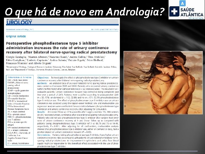 O que há de novo em Andrologia? E 