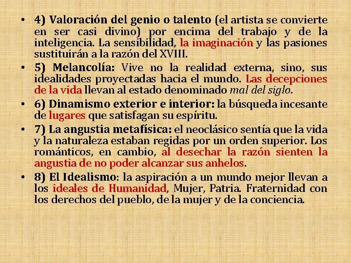  • 4) Valoración del genio o talento (el artista se convierte en ser