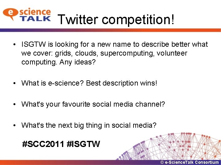 Twitter competition! • ISGTW is looking for a new name to describe better what