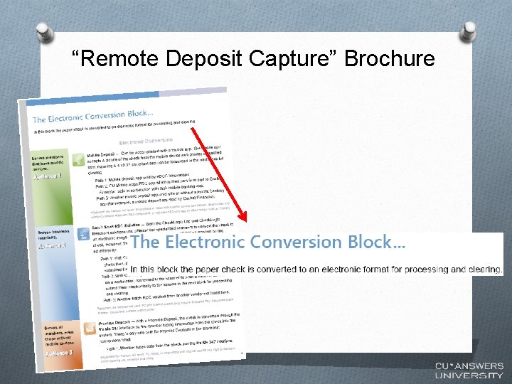 “Remote Deposit Capture” Brochure 