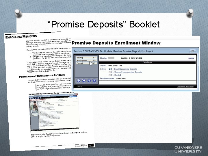 “Promise Deposits” Booklet 