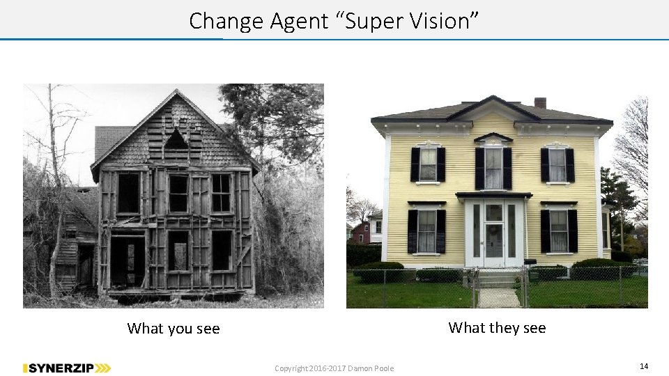 Change Agent “Super Vision” What they see What you see Copyright 2016 -2017 Damon