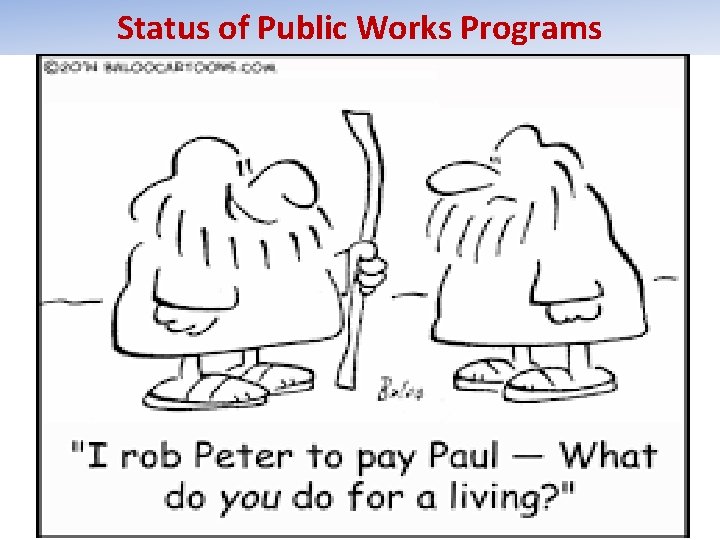 Status of Public Works Programs 