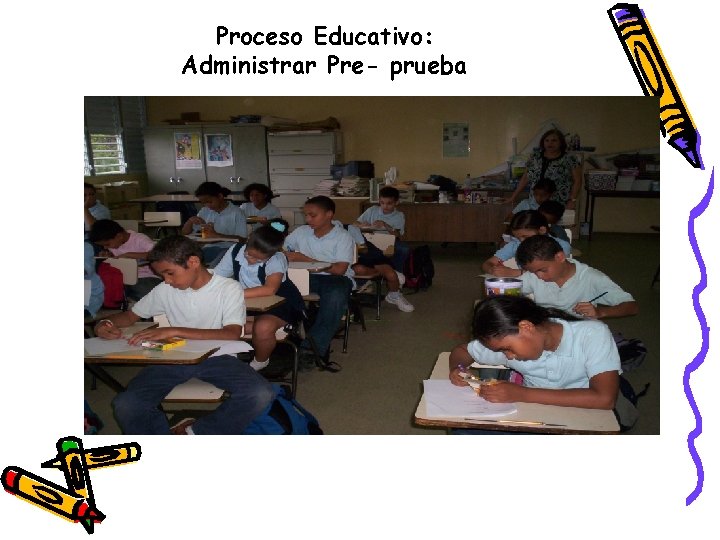 Proceso Educativo: Administrar Pre- prueba 