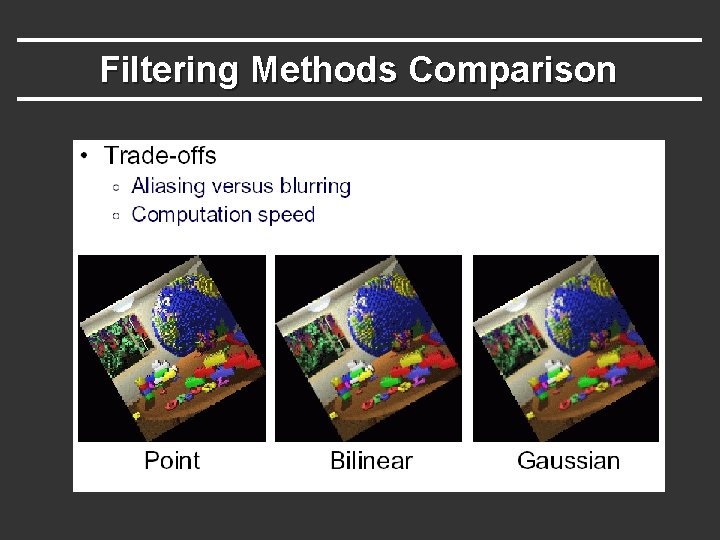 Filtering Methods Comparison 