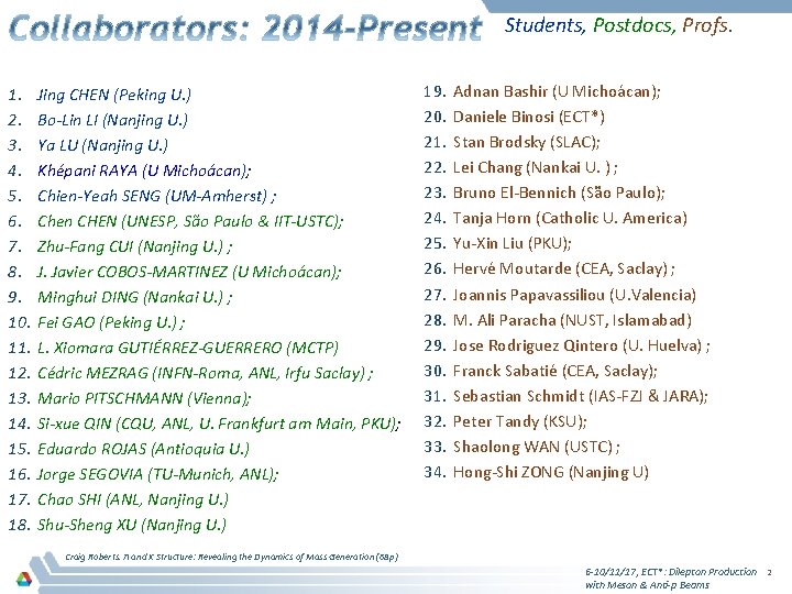 Students, Postdocs, Profs. 1. 2. 3. 4. 5. 6. 7. 8. 9. 10. 11.