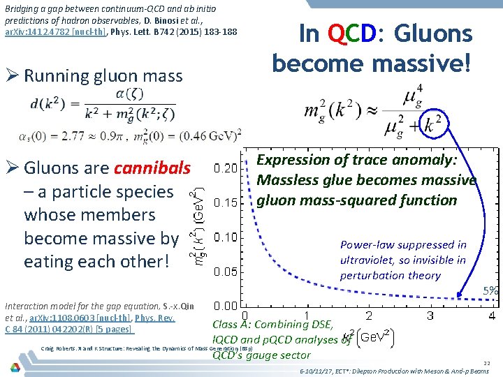 Bridging a gap between continuum-QCD and ab initio predictions of hadron observables, D. Binosi Bridging a gap between continuum-QCD and ab initio predictions of hadron observables, D. Binosi