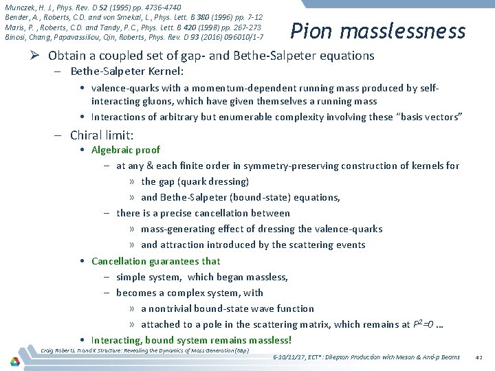 Munczek, H. J. , Phys. Rev. D 52 (1995) pp. 4736 -4740 Bender, A.