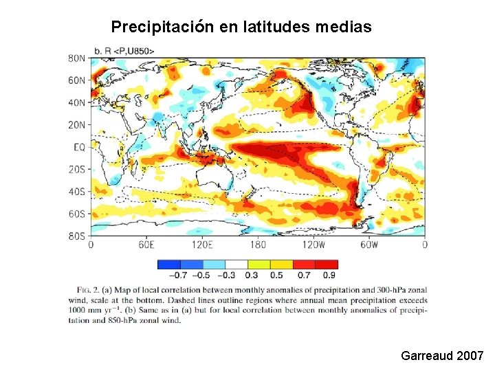 Precipitación en latitudes medias Garreaud 2007 