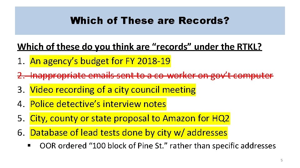 Which of These are Records? Which of these do you think are “records” under