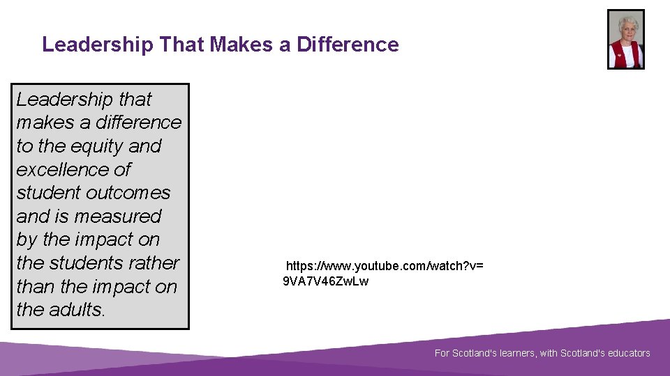 Leadership That Makes a Difference Leadership that makes a difference to the equity and